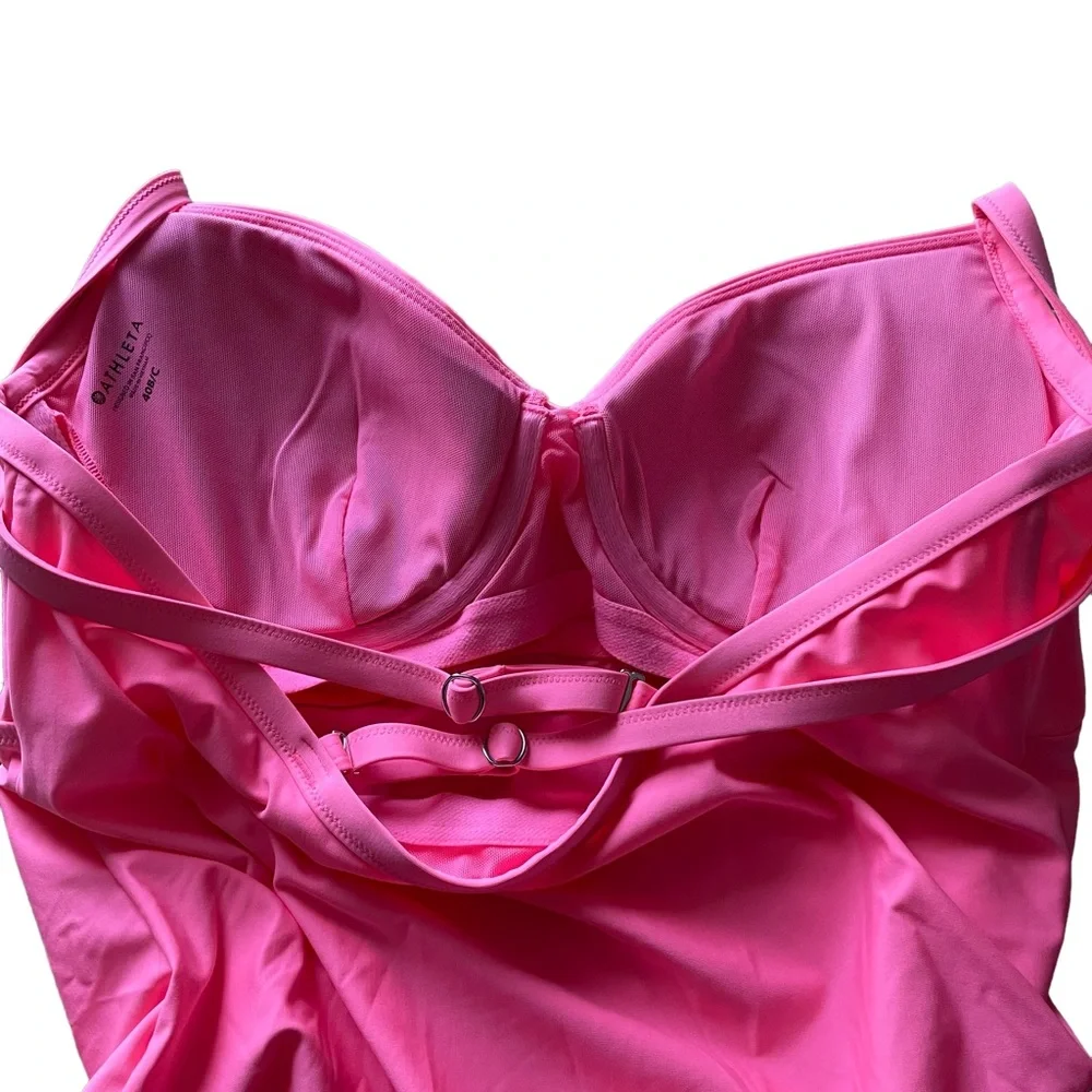 Athleta Pink Tankini Swim Top with Cups Size 40B/C - Picture 4 of 6